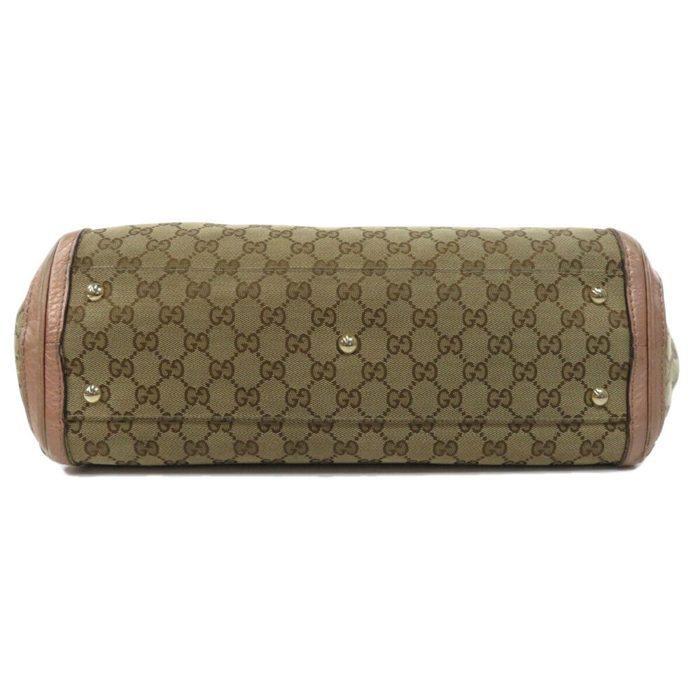 Gucci canvas signature braided leather tote Bella GG monogram - Picture 4 of 11